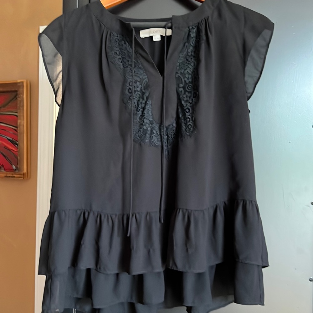 Loft Ruffled Shirt size M